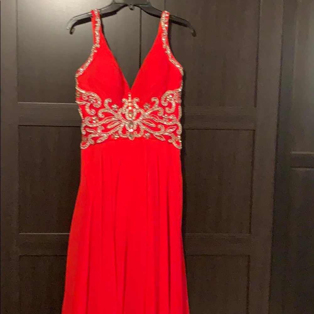 Red gown